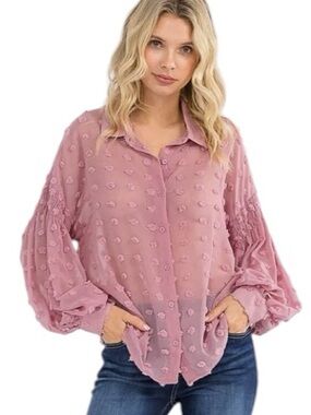 189:  VINE & LOVE  NWT TOP BLUSH (H13)